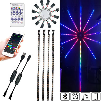 Світлодіодна стрічка Феєрверк від USB, з Bluetooth та пультом, Rgb / RGB стрічка з блютузом / Смарт лед стрічка