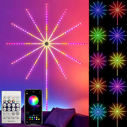 Світлодіодна стрічка Феєрверк від USB, з Bluetooth та пультом, Rgb / RGB стрічка з блютузом / Смарт лед стрічка