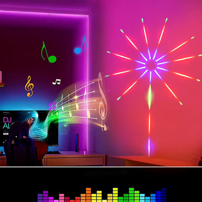 Світлодіодна стрічка Феєрверк від USB, з Bluetooth та пультом, Rgb / RGB стрічка з блютузом / Смарт лед стрічка