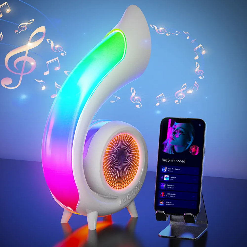 Настільна RGB лампа, з годинником і колонкою, від USB у вигляді черепашки / Лампа нічник / Колонка нічник / Нічник лампа