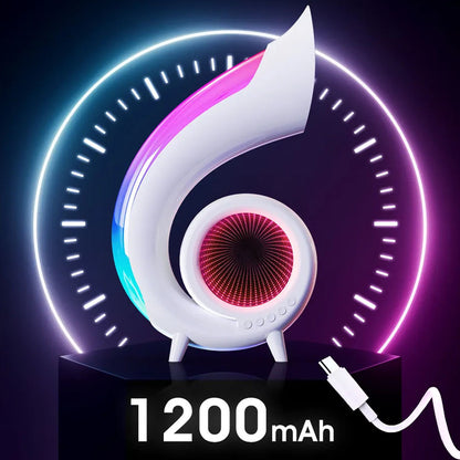 Настільна RGB лампа, з годинником і колонкою, від USB у вигляді черепашки / Лампа нічник / Колонка нічник / Нічник лампа