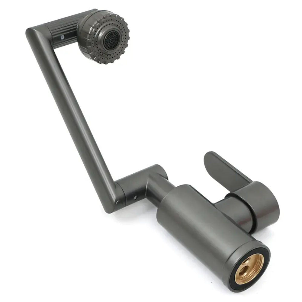 Поворотний змішувач-трансформер з аератором 360°, Faucet, Графіт / Кран для кухні / Змішувач для ванної