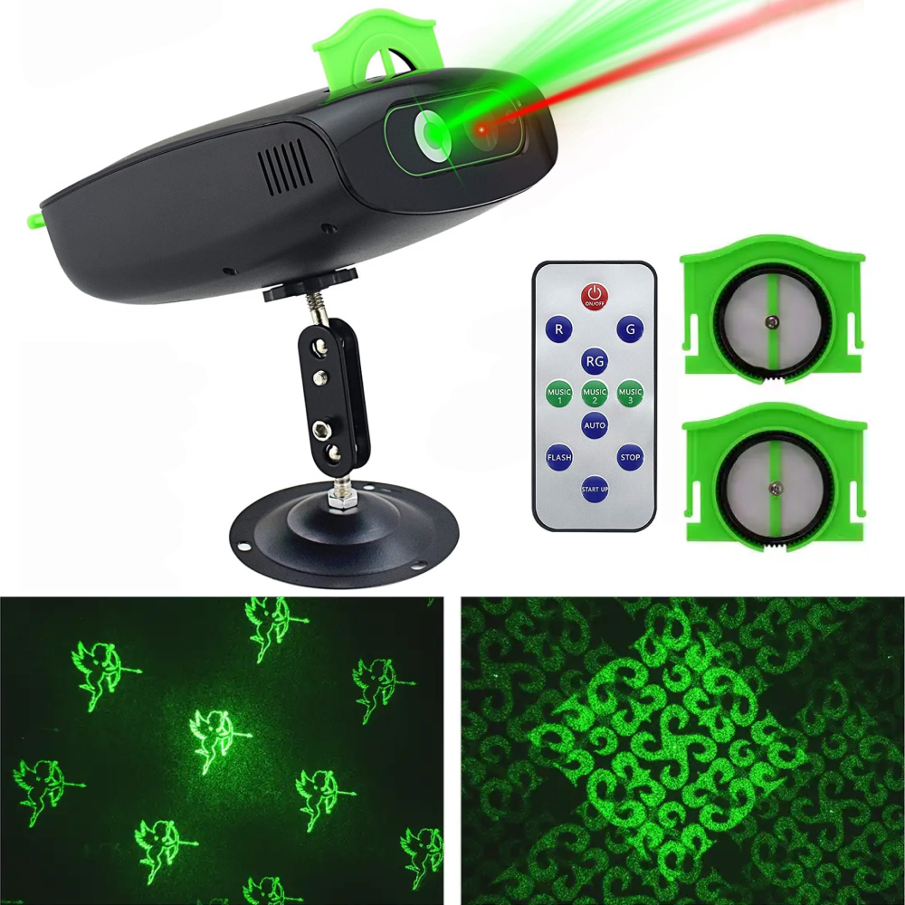 Лазерна установка для дискотеки RGB + Пульт, RD-8010L, Зелений / Диско-проектор / Лазерний проектор
