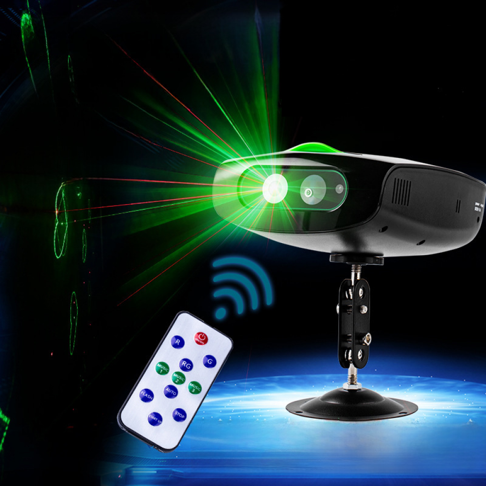 Лазерна установка для дискотеки RGB + Пульт, RD-8010L, Зелений / Диско-проектор / Лазерний проектор