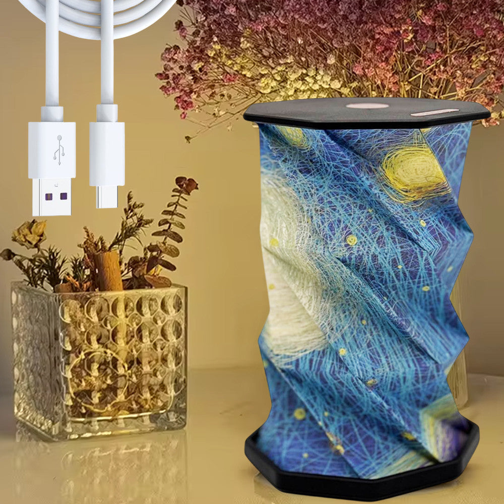 Настільний світильник нічник 700мА, USB, Rotating Lamp, Блакитна / Світлодіодний нічник складаний / Сенсорна лампа нічник