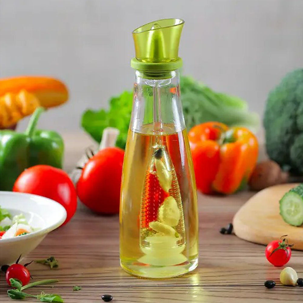 Скляний дозатор олії 500 мл, Simple Glass Oil Bottle, Зелений / Диспенсер для олії та оцту / Пляшечка для олії