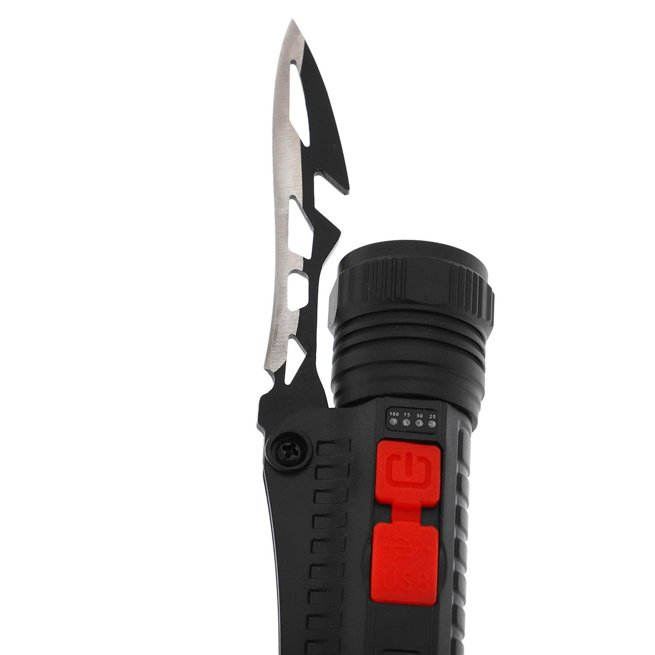 Ручний акумуляторний ліхтарик з відкривачкою, USB, DT-001 torch, Чорний / Світлодіодний ліхтар / Туристичний ліхтарик