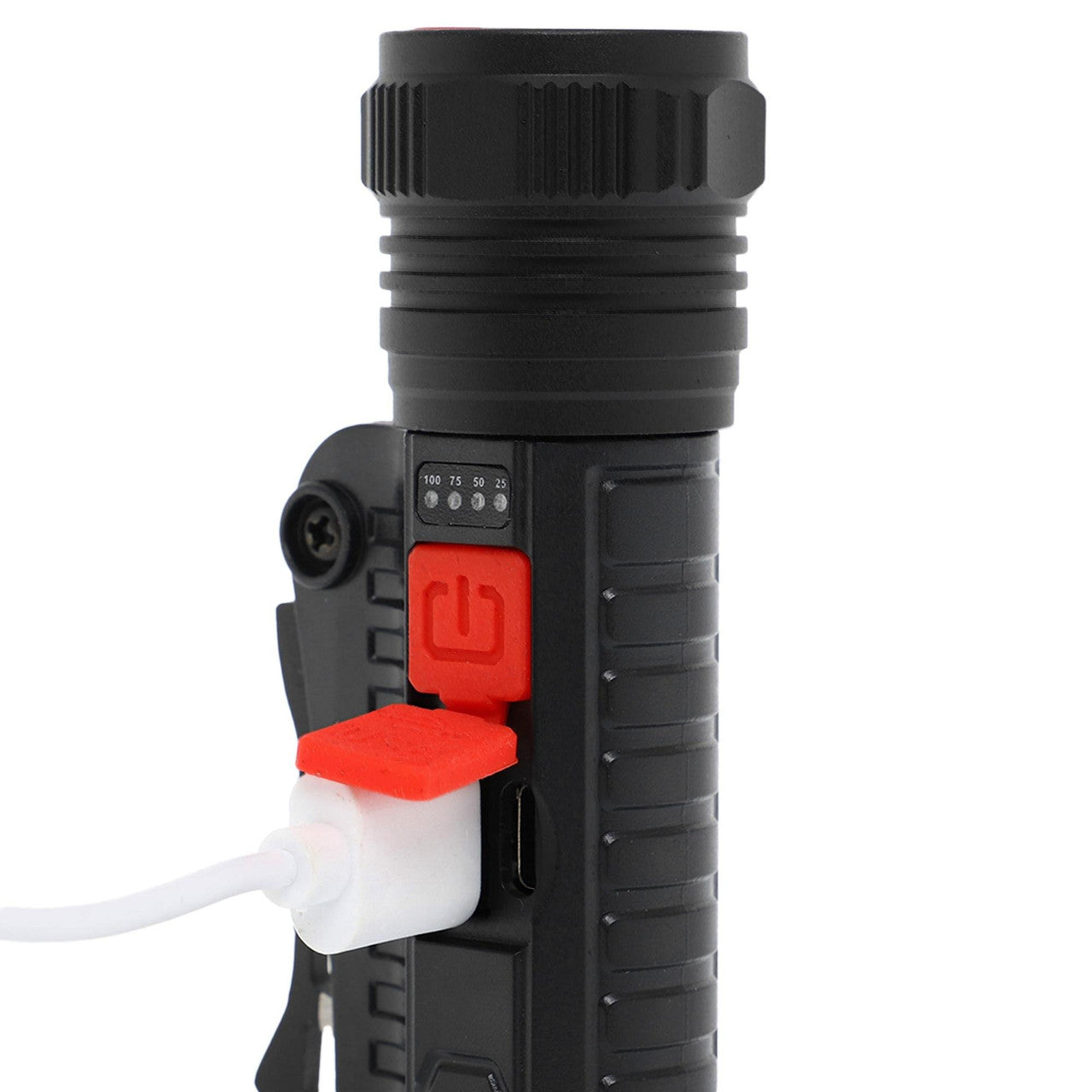 Ручний акумуляторний ліхтарик з відкривачкою, USB, DT-001 torch, Чорний / Світлодіодний ліхтар / Туристичний ліхтарик