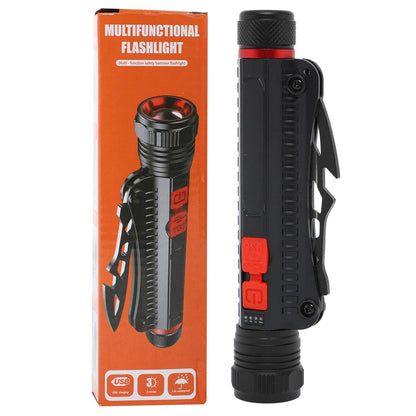 Ручний акумуляторний ліхтарик з відкривачкою, USB, DT-001 torch, Чорний / Світлодіодний ліхтар / Туристичний ліхтарик