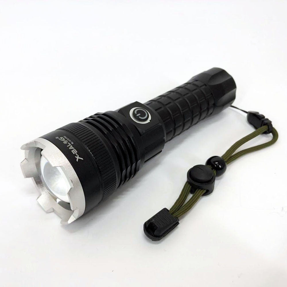 Ручний ліхтар акумуляторний, USB, 2550L, до 500 м, A91-P50, Чорний / Водонепроникний ліхтарик / Тактичний ліхтар