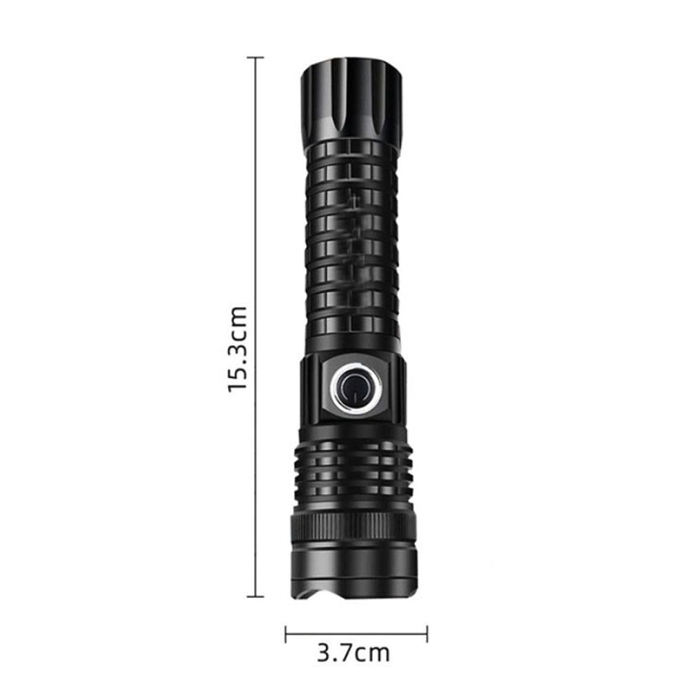 Ручний ліхтар акумуляторний, USB, 2550L, до 500 м, A91-P50, Чорний / Водонепроникний ліхтарик / Тактичний ліхтар