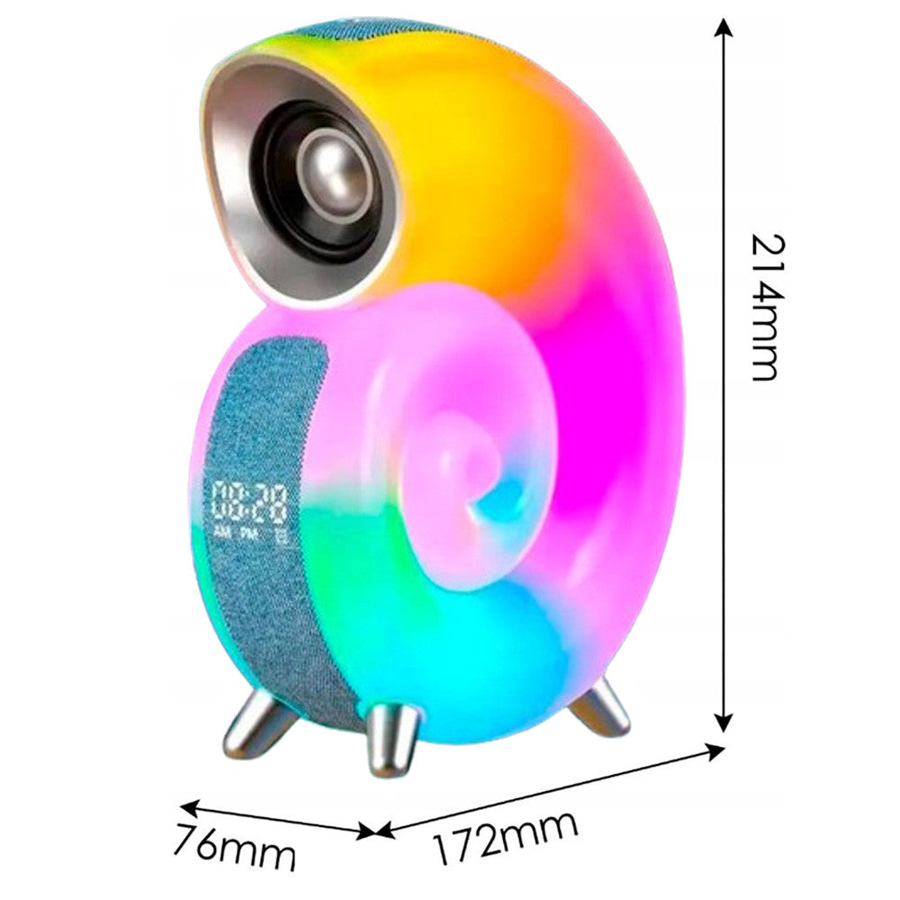 Розумна колонка-нічник (8 режимів), від USB, Bluetooth, Conch Music Light, Білий / Смарт-лампа
