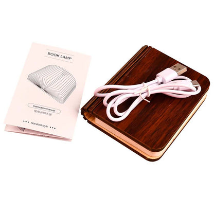 Настільна лампа-книга (10×9×2,2см), від USB, AD-2231, Коричневий / Світильник-книга / Світлодіодний нічник-книга