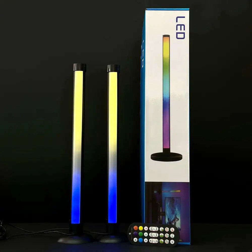 Світлодіодні RGB лампи 2шт, 24см + пульт, від USB, Біла / Настільний ргб світильник / Фонове освітлення