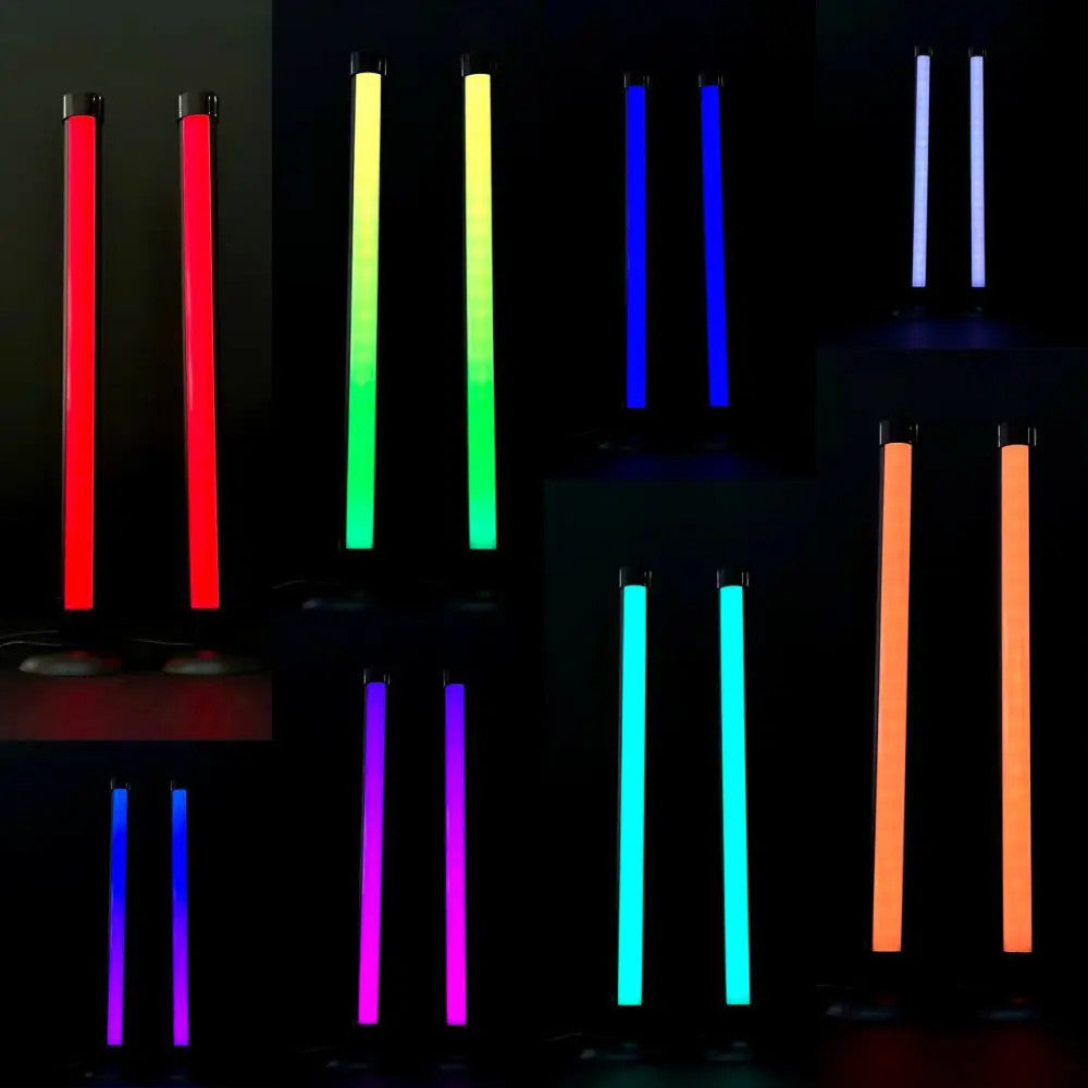 Світлодіодні RGB лампи 2шт, 24см + пульт, від USB, Біла / Настільний ргб світильник / Фонове освітлення