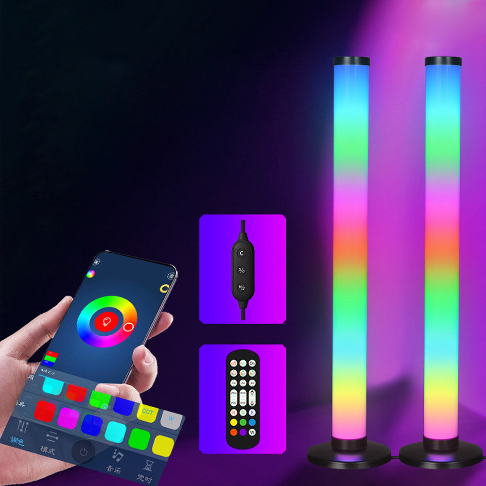Світлодіодні RGB лампи 2шт, 24см + пульт, від USB, Біла / Настільний ргб світильник / Фонове освітлення