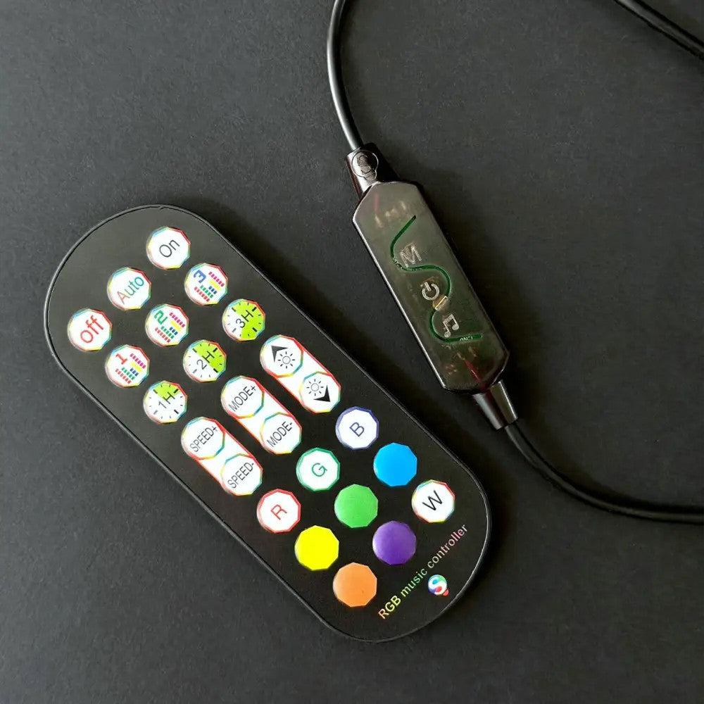Світлодіодні RGB лампи 2шт, 24см + пульт, від USB, Біла / Настільний ргб світильник / Фонове освітлення