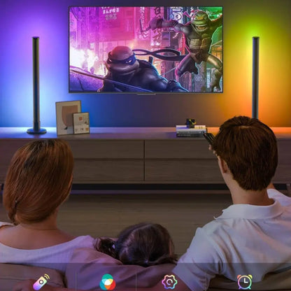 Світлодіодні RGB лампи 2шт, 24см + пульт, від USB, Біла / Настільний ргб світильник / Фонове освітлення