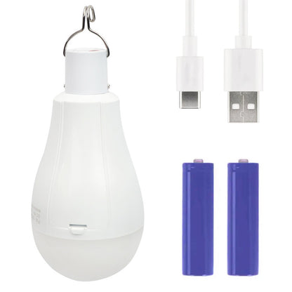Акумуляторна лампа для кемпінгу 30 Вт з гачком та USB зарядкою, 2х18650, Білий / Підвісна лампочка з акумулятором