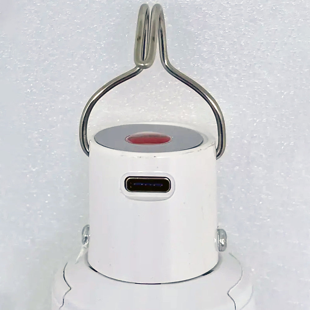 Акумуляторна лампа для кемпінгу 30 Вт з гачком та USB зарядкою, 2х18650, Білий / Підвісна лампочка з акумулятором