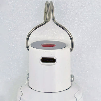 Акумуляторна лампа для кемпінгу 30 Вт з гачком та USB зарядкою, 2х18650, Білий / Підвісна лампочка з акумулятором