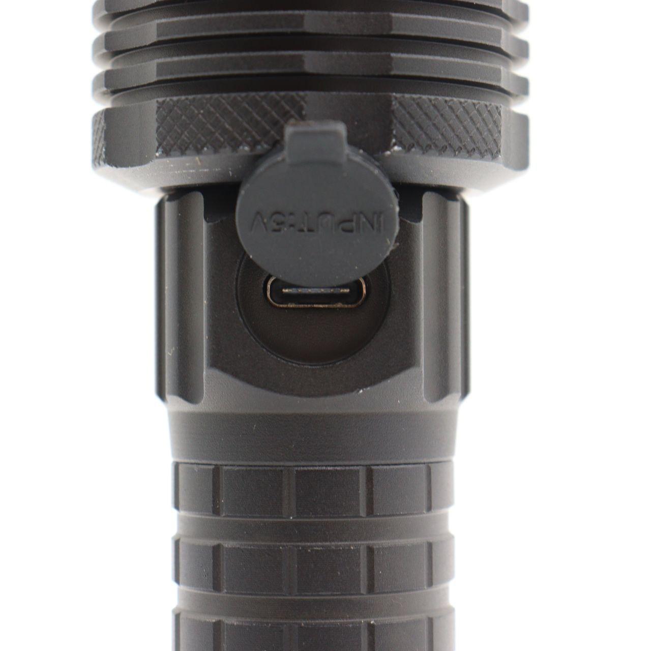 Ручний ліхтар з фокусуванням (5 режимів), від USB, BL-A90-P50, Чорний / Кишеньковий ліхтарик / Тактичний ліхтарик