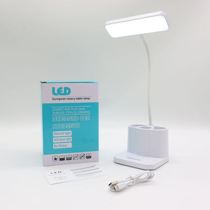 Настільна лампа з підставкою, 3 режими, USB, DIGAD 858, Білий / Акумуляторна лампа на стіл / Світильник настільний