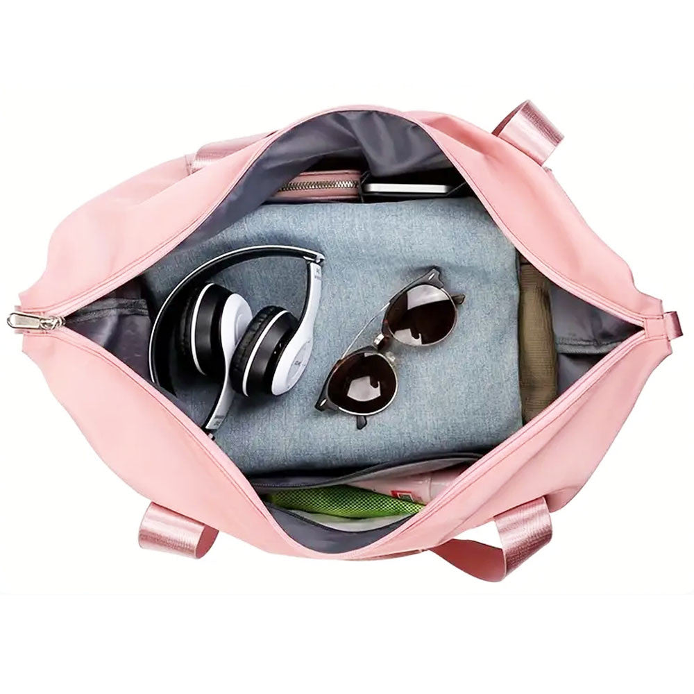 Жіноча дорожня сумка-трансформер 55х42х21см, XL-1029, Рожева / Складна сумка для подорожей