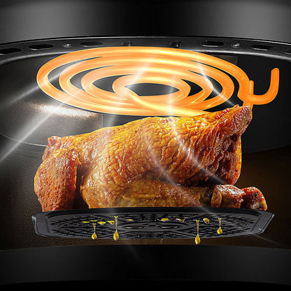 Електричний аерогриль на 8л, 2400W, QF-605 / Безмасляна фритюрниця / Мультипіч для кухні