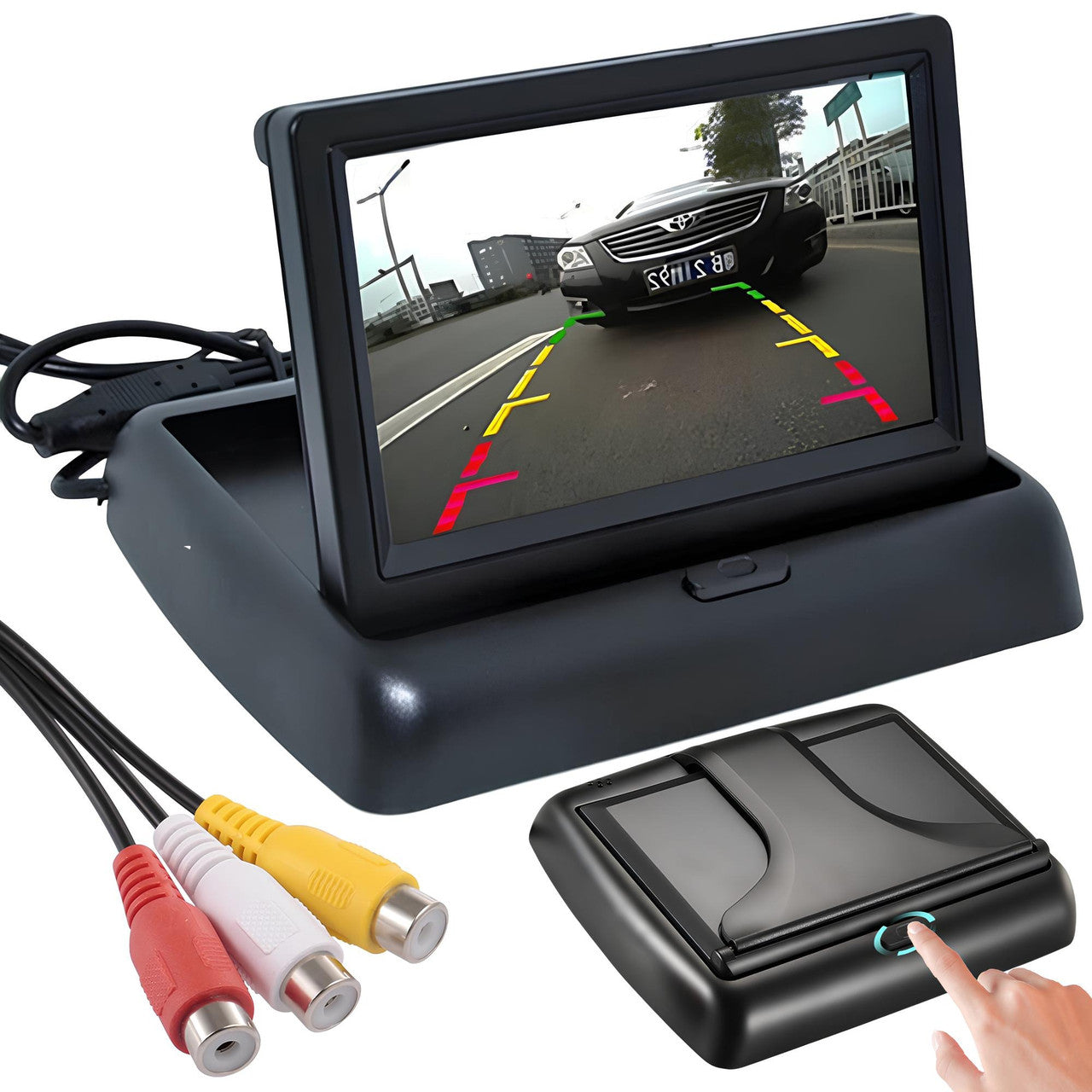 Складаний монітор для камери заднього виду 4.3" 12V-24V / Автомобільний монітор / Екран для камери в машину