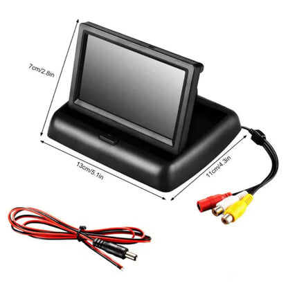 Складаний монітор для камери заднього виду 4.3" 12V-24V / Автомобільний монітор / Екран для камери в машину