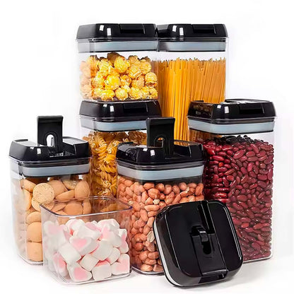 Набір пластикових контейнерів для круп 6шт, Food Storage Container, Прозорий / Набір ємностей для сипучих продуктів