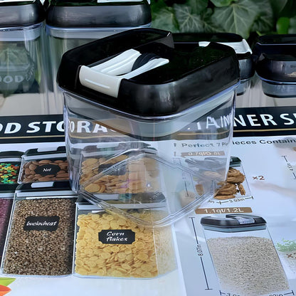 Набір пластикових контейнерів для круп 6шт, Food Storage Container, Прозорий / Набір ємностей для сипучих продуктів