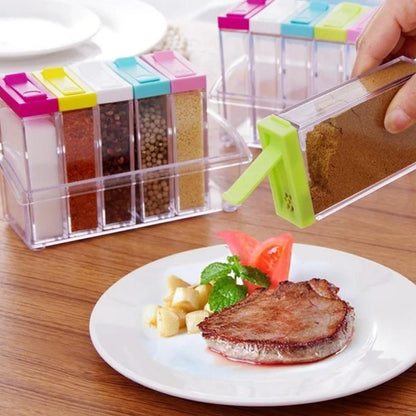 Органайзер для зберігання спецій на 6 баночок, 50мл, Supretto / Набір контейнерів для спецій / Баночки для спецій
