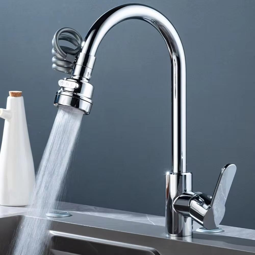 Насадка на кран з поворотом 360°, 3 режими, Water tap, Сріблястий / Кухонний змішувач / Аератор на кран