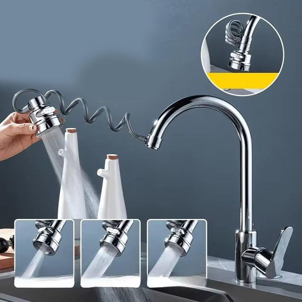 Насадка на кран з поворотом 360°, 3 режими, Water tap, Сріблястий / Кухонний змішувач / Аератор на кран