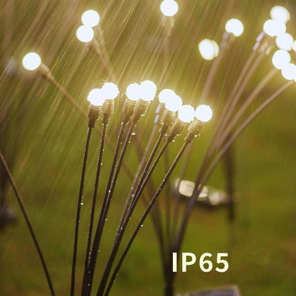 2шт Садовий світильник на сонячній батареї 6LED, 74см, Теплий білий / Садовий ліхтар світлячок / Ліхтар для саду