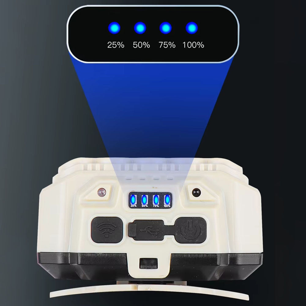 Налобний ліхтар акумуляторний COB + 5LED, сенсорне ввімкнення, HX 817, Білий / Світлодіодний ліхтарик на голову