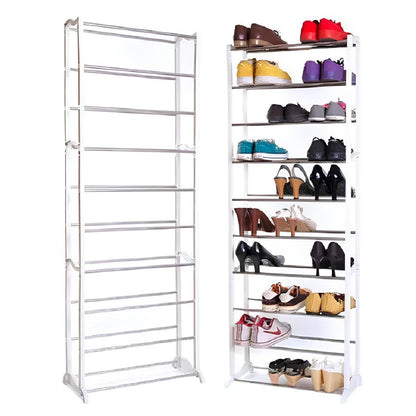 Полиця для взуття на 30 пар (140×50×25см), Amazing Shoe Rack 115-2, Білий / Підставка для взуття / Взуттєва полиця