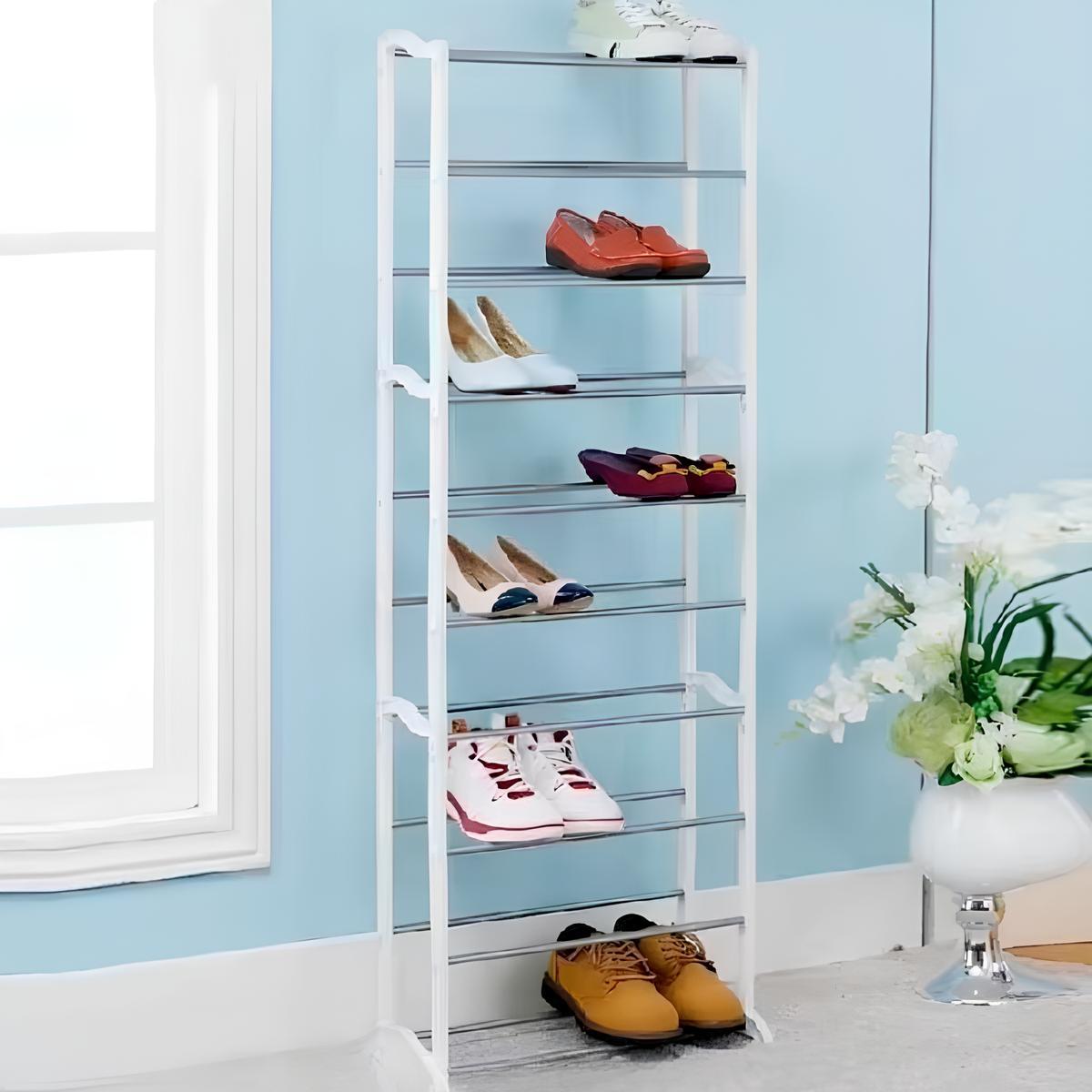 Полиця для взуття на 30 пар (140×50×25см), Amazing Shoe Rack 115-2, Білий / Підставка для взуття / Взуттєва полиця