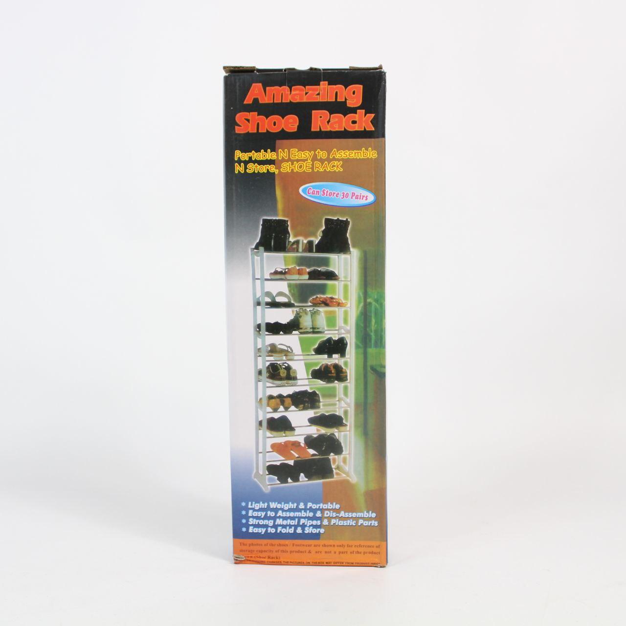 Полиця для взуття на 30 пар (140×50×25см), Amazing Shoe Rack 115-2, Білий / Підставка для взуття / Взуттєва полиця