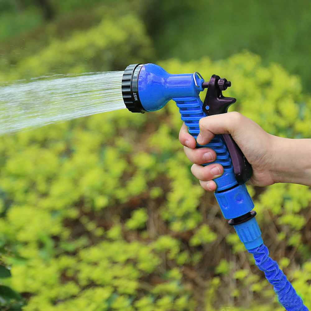 Шланг для поливу з розпилювачем, 45м, Magic Hose, Синій / Садовий шланг, що розтягується / Поливочний шланг для городу