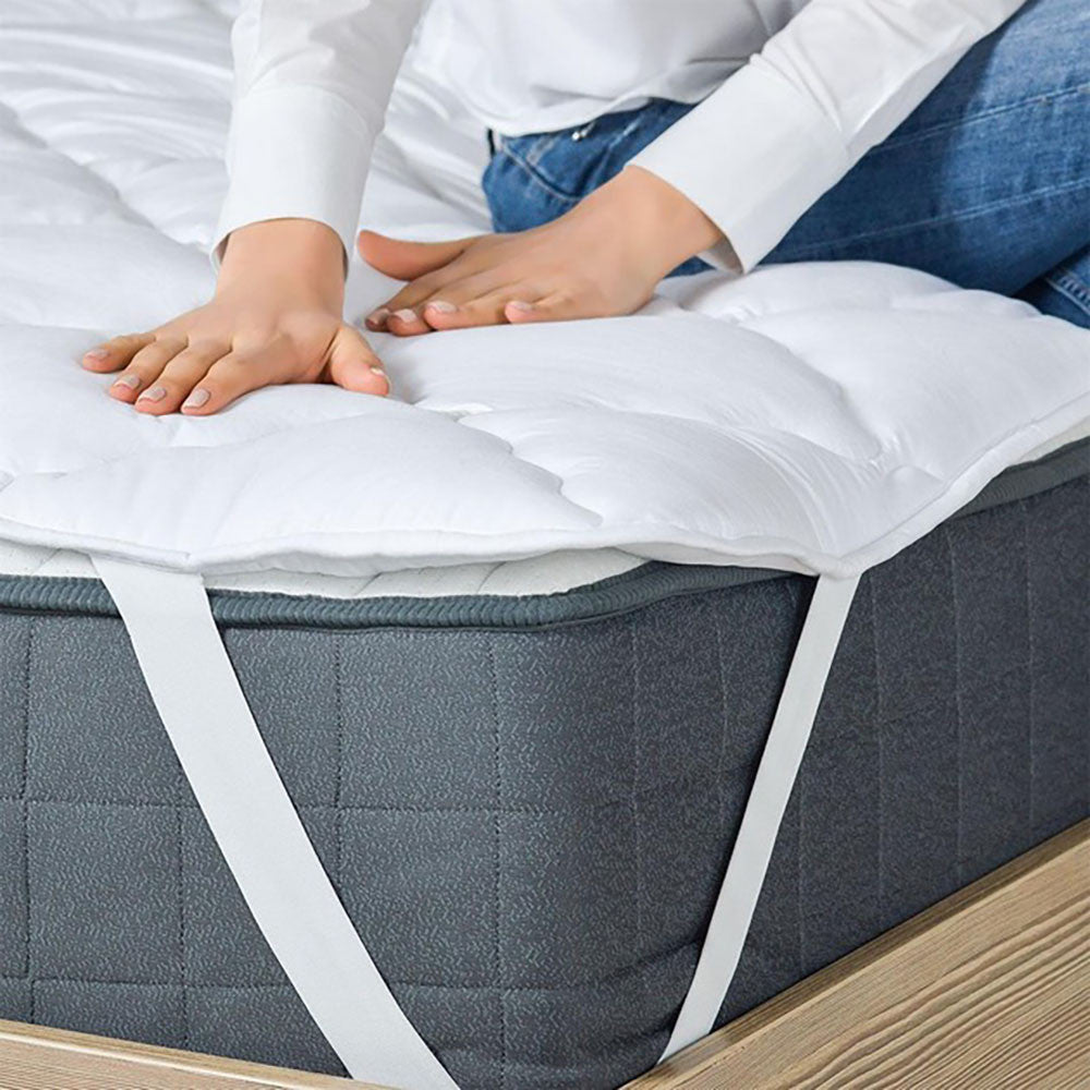Наматрацник з мікрофібри на резинці 180х200см, Білий / Захисний наматрацник / Чохол на матрац