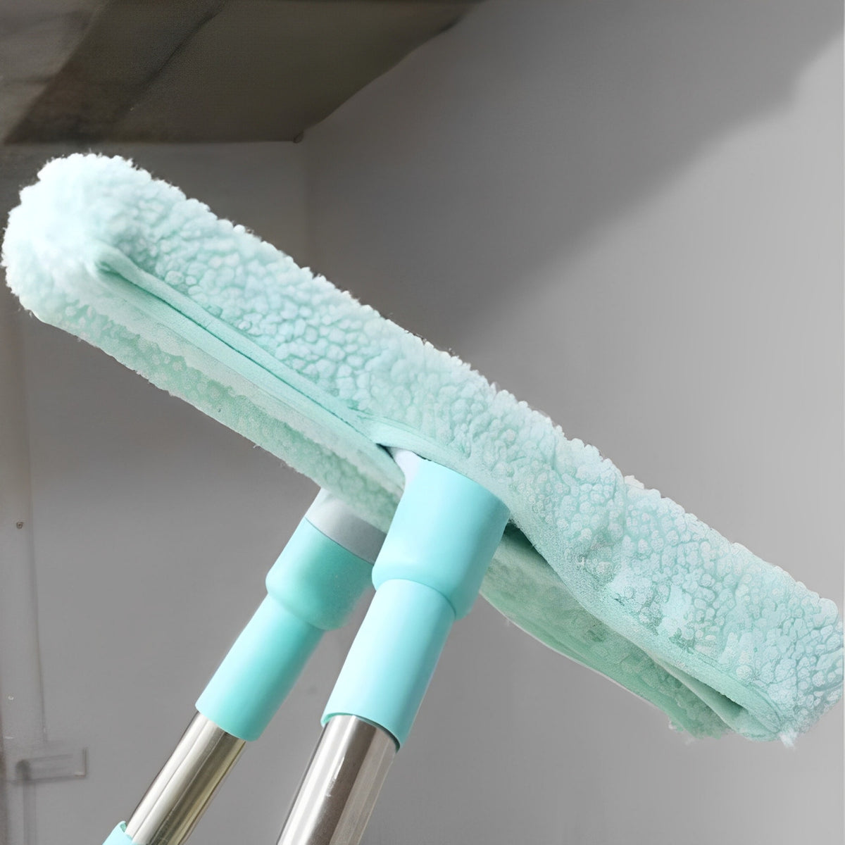 Набір щіток для миття вікон та дзеркал, Блакитна / Універсальна швабра для вікон / Щітка для вікон / Скребок для миття вікон