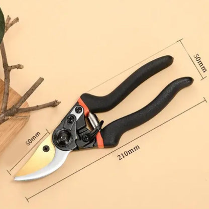 Професійний секатор садовий 21,5см, Pruner, Чорні / Секатор для обрізки дерев / Садові ножиці