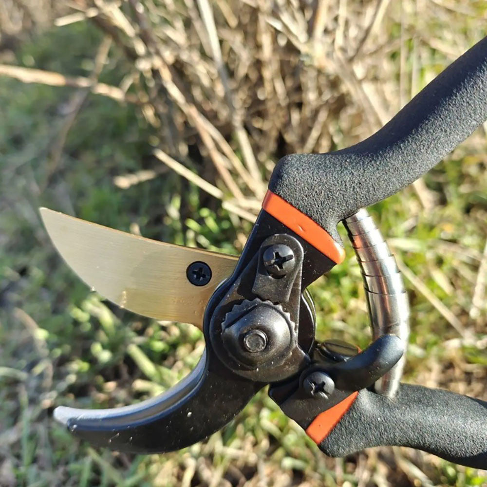 Професійний секатор садовий 21,5см, Pruner, Чорні / Секатор для обрізки дерев / Садові ножиці