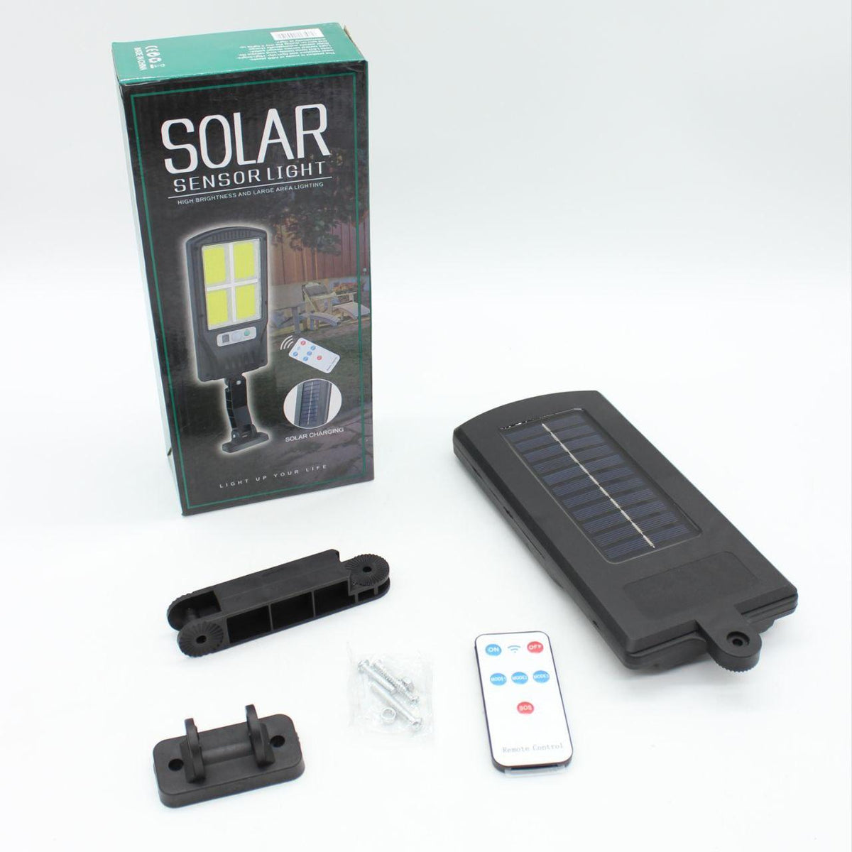 2 шт - Вуличний ліхтар на сонячній батареї Solar Light BL BK120-6COB, Чорні / Вуличний світильник з пультом ДУ