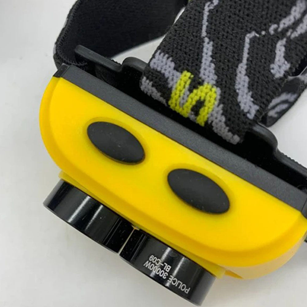 Ліхтар налобний з 2 світлодіодами LED + COB, C09, Жовтий / Акумуляторний ліхтарик налобний / Світлодіодний ліхтар на лоб