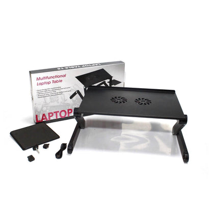Столик розкладний для ноутбука T8 з охолодженням / Столик трансформер для ноутбука з вентилятором