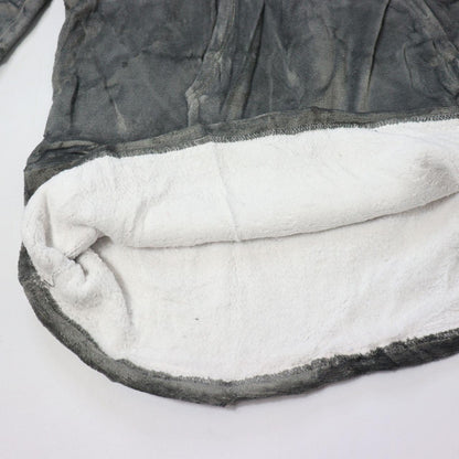 Оверсайз плед-халат з капюшоном 100х80см, Huggle Hoodie, Сірий / Толстовка худі для дому / Плед з рукавами